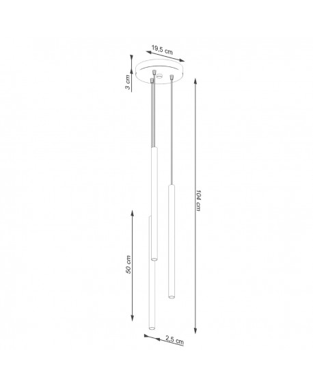 Lampa wisząca PASTELO 3P zielona oliwka Sollux SL.1521