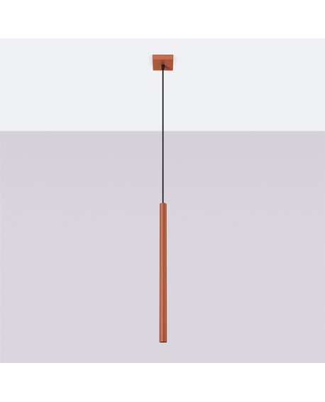 Lampa wisząca PASTELO 1 ochra czerwona Sollux SL.1524