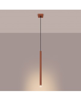 Lampa wisząca PASTELO 1 ochra czerwona Sollux SL.1524