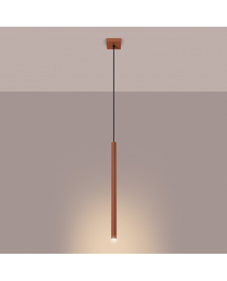 Lampa wisząca PASTELO 1 ochra czerwona Sollux SL.1524