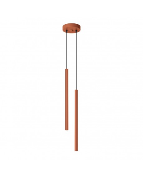 Lampa wisząca PASTELO 2 ochra czerwona Sollux SL.1525