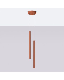 Lampa wisząca PASTELO 2 ochra czerwona Sollux SL.1525
