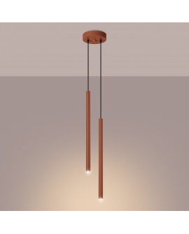 Lampa wisząca PASTELO 2 ochra czerwona Sollux SL.1525