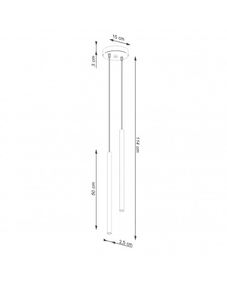 Lampa wisząca PASTELO 2 ochra czerwona Sollux SL.1525