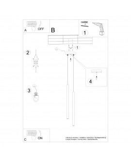 Lampa wisząca PASTELO 2 ochra czerwona Sollux SL.1525