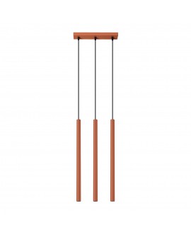 Lampa wisząca PASTELO 3 ochra czerwona Sollux SL.1526