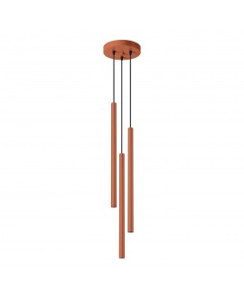 Lampa wisząca PASTELO 3P ochra czerwona Sollux SL.1527