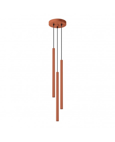 Lampa wisząca PASTELO 3P ochra czerwona Sollux SL.1527