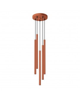 Lampa wisząca PASTELO 5P ochra czerwona Sollux SL.1528