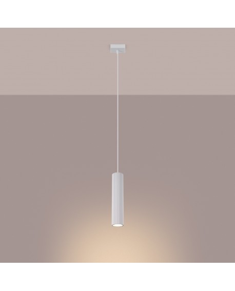 Lampa wisząca KARBON 1 biały Sollux SL.1535
