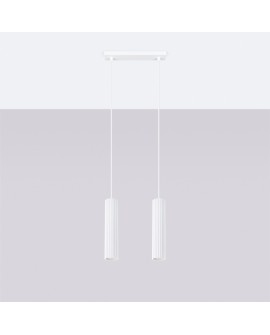 Lampa wisząca KARBON 2 biały Sollux SL.1536