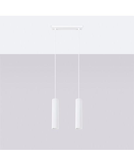 Lampa wisząca KARBON 2 biały Sollux SL.1536