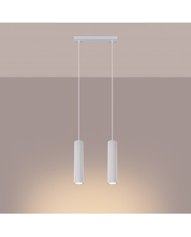Lampa wisząca KARBON 2 biały Sollux SL.1536