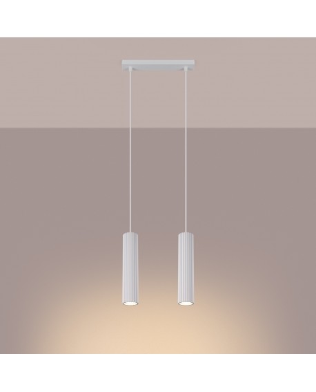 Lampa wisząca KARBON 2 biały Sollux SL.1536