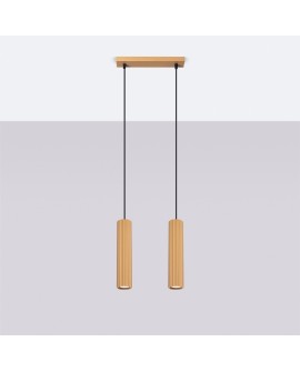 Lampa wisząca KARBON 2 złoty Sollux SL.1555