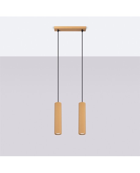 Lampa wisząca KARBON 2 złoty Sollux SL.1555