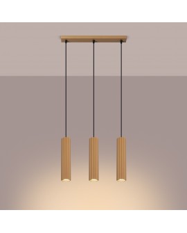 Lampa wisząca KARBON 3L złoty Sollux SL.1556