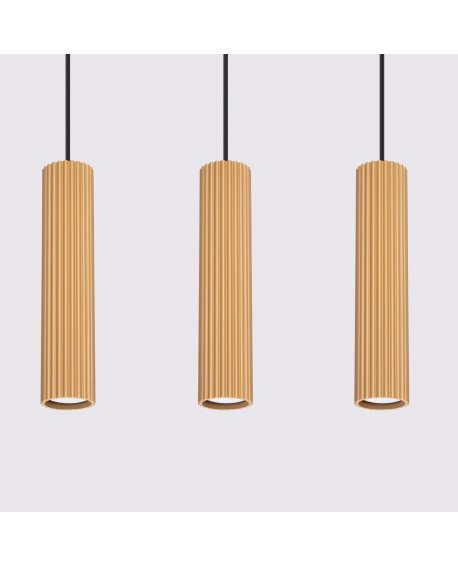 Lampa wisząca KARBON 3L złoty Sollux SL.1556