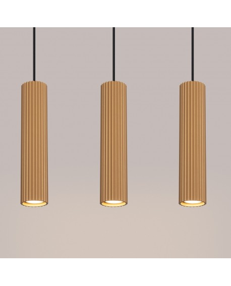 Lampa wisząca KARBON 3L złoty Sollux SL.1556