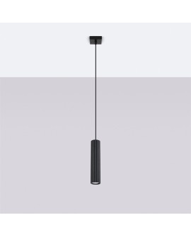 Lampa wisząca KARBON 1 czarny Sollux SL.1573