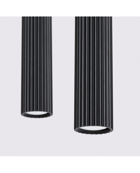 Lampa wisząca KARBON 2 czarny Sollux SL.1574