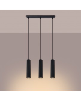 Lampa wisząca KARBON 3L czarny Sollux SL.1575