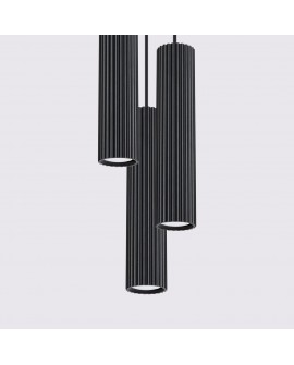 Lampa wisząca KARBON 3P czarny Sollux SL.1576