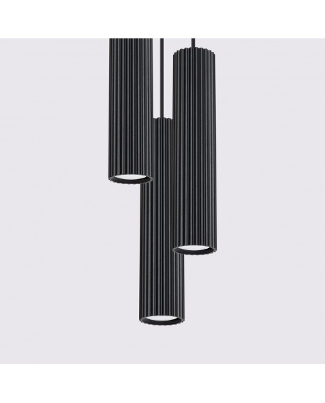 Lampa wisząca KARBON 3P czarny Sollux SL.1576