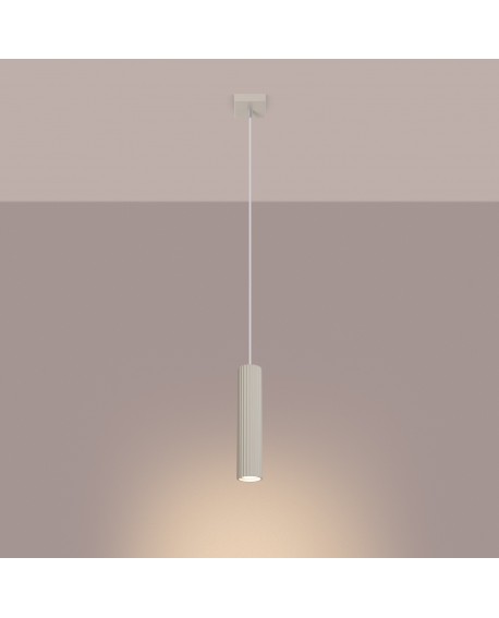 Lampa wisząca KARBON 1 beżowy Sollux SL.1592