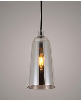 NOWOCZESNA LAMPA WISZĄCA SZKLANA SZARA NORDICA