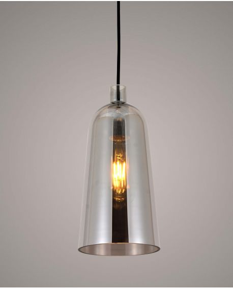 NOWOCZESNA LAMPA WISZĄCA SZKLANA SZARA NORDICA