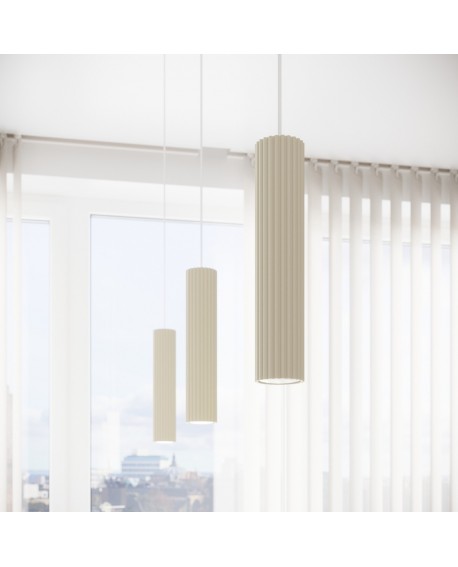 Lampa wisząca KARBON 2 beżowy Sollux SL.1593