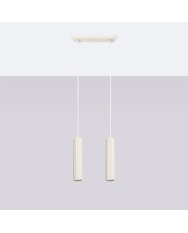 Lampa wisząca KARBON 2 beżowy Sollux SL.1593