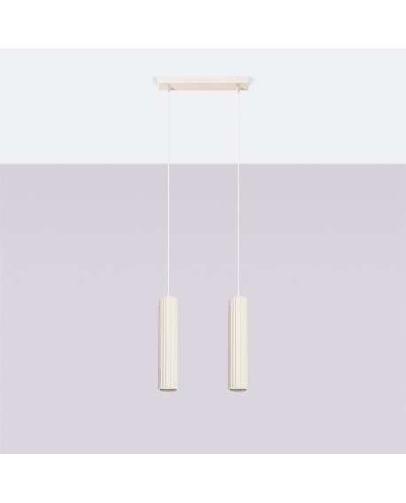 Lampa wisząca KARBON 2 beżowy Sollux SL.1593
