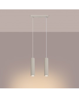 Lampa wisząca KARBON 2 beżowy Sollux SL.1593