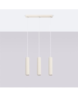 Lampa wisząca KARBON 3L beżowy Sollux SL.1594
