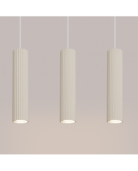 Lampa wisząca KARBON 3L beżowy Sollux SL.1594