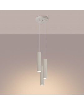 Lampa wisząca KARBON 3P beżowy Sollux SL.1595
