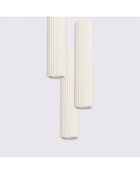 Lampa wisząca KARBON 3P beżowy Sollux SL.1595