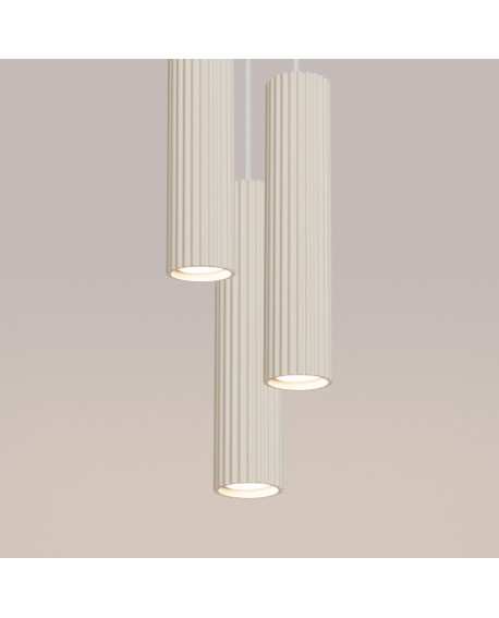 Lampa wisząca KARBON 3P beżowy Sollux SL.1595