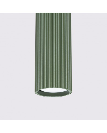Lampa wisząca KARBON 1 zielony oliwkowy Sollux SL.1611