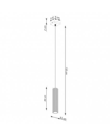 Lampa wisząca KARBON 1 zielony oliwkowy Sollux SL.1611