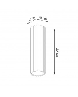 Plafon KARBON 20 czarny Sollux SL.1569