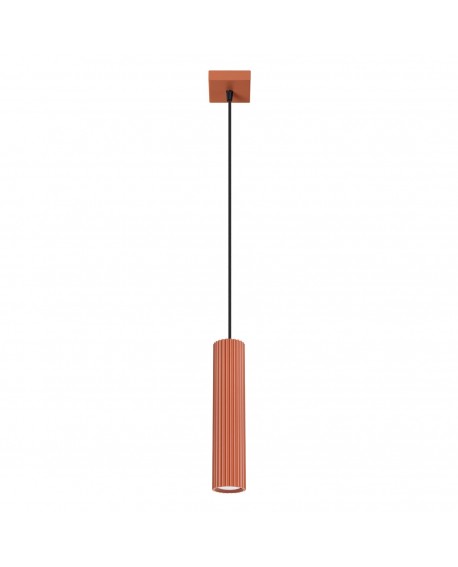 Lampa wisząca KARBON 1 ochra czerwona Sollux SL.1630