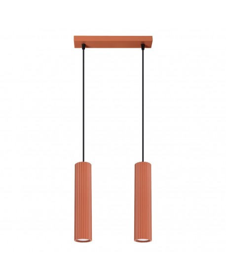Lampa wisząca KARBON 2 ochra czerwona Sollux SL.1631
