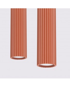Lampa wisząca KARBON 2 ochra czerwona Sollux SL.1631
