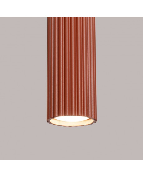 Lampa wisząca KARBON 3L ochra czerwona Sollux SL.1632