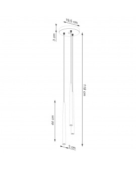 Lampa wisząca BLISS 3P czarna Sollux SL.1463