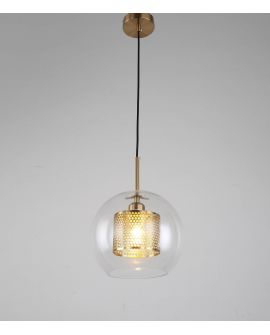NOWOCZESNA LAMPA WISZĄCA ZŁOTO SZCZOTKOWANE PONTINA