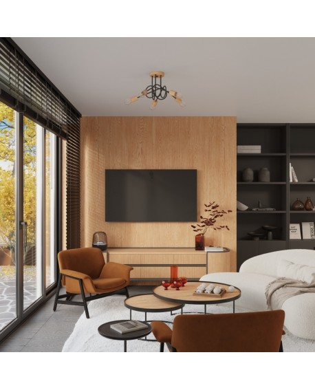 Żyrandol EMBER 3 czarny Sollux SL.1477